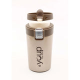 Youp Thermosteel insulated coffee mug with press to open cap YP351 - 350 ml