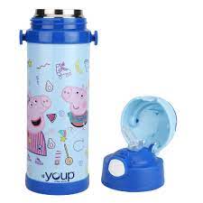 Youp Stainless steel insulated  Peppa Pig kids sipper bottle LUCAS - 500 ml-Blue