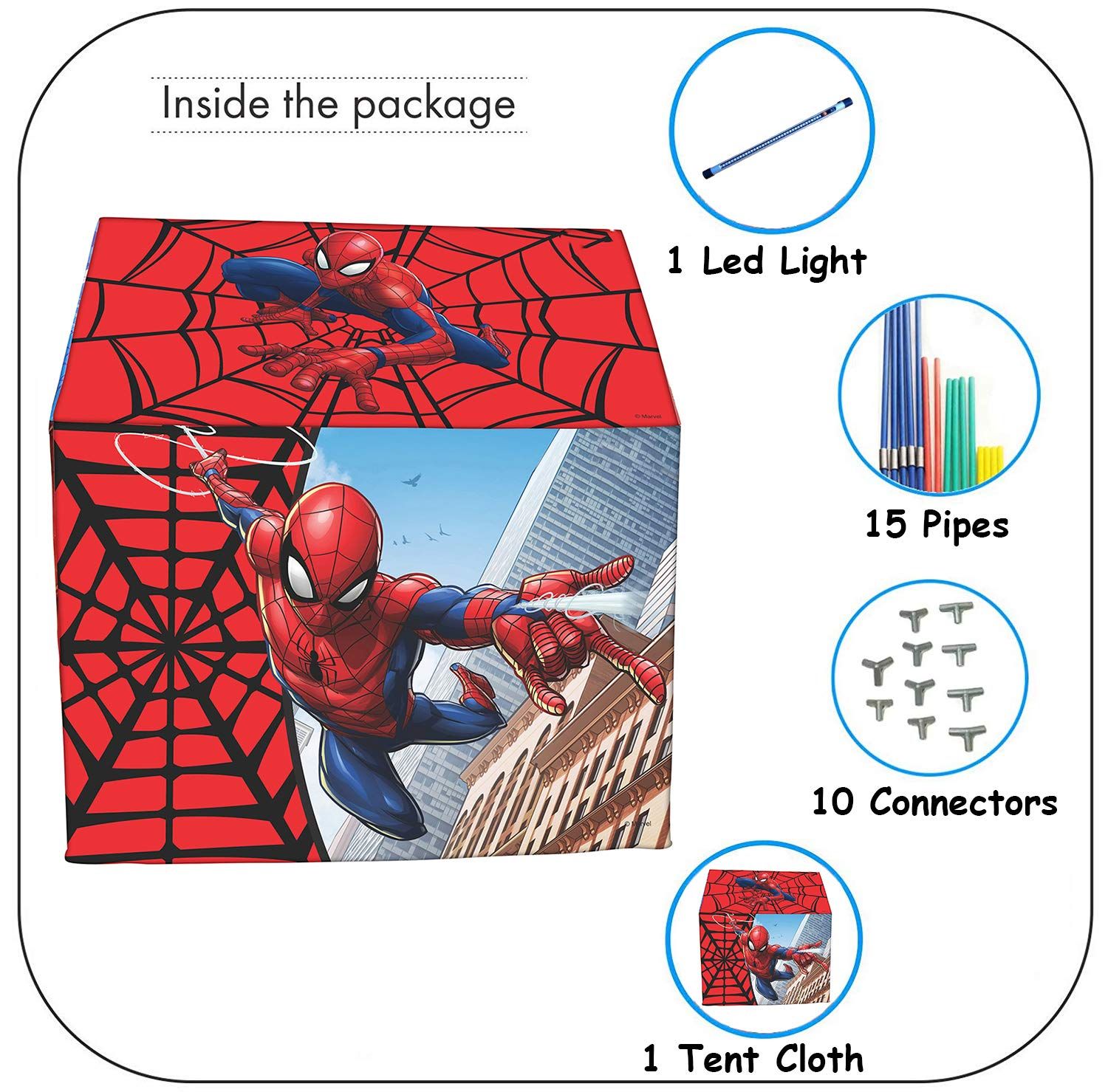 iToys Marvel Spiderman Play House Tent with Led Light