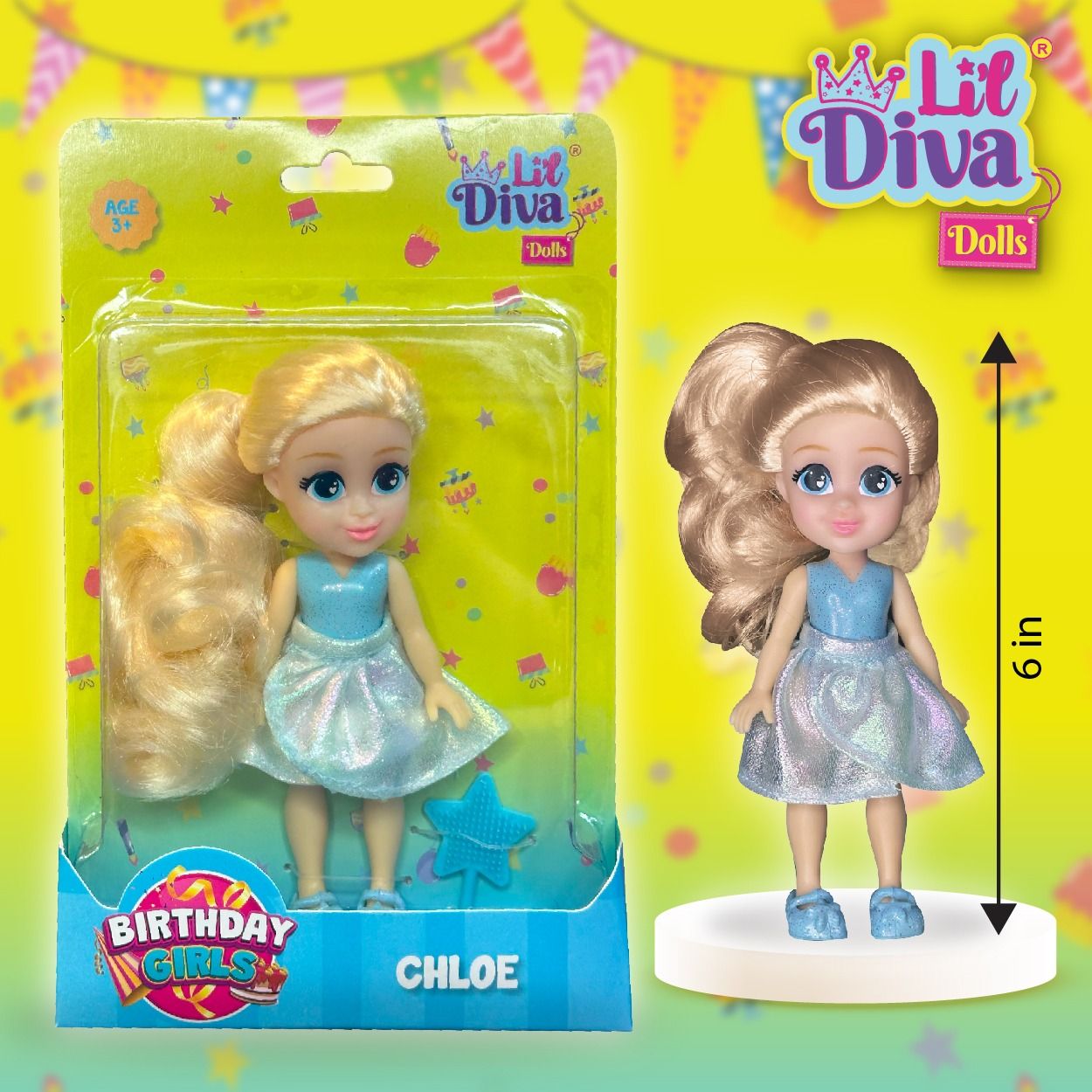 Li'l Diva Birthday Girl Chloe 6 Inch Doll