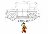 Sluban Model Bricks Mini Red Car With Male Rider Toy