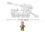 Sluban Model Bricks All Terrain Assault Vehicle With Movable Cannon & a Soldier Toy