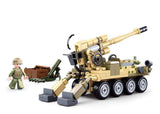 Sluban Model Bricks All Terrain Assault Vehicle With Movable Cannon & a Soldier Toy