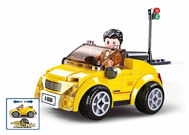Sluban Pull-Back Yellow Cabrio