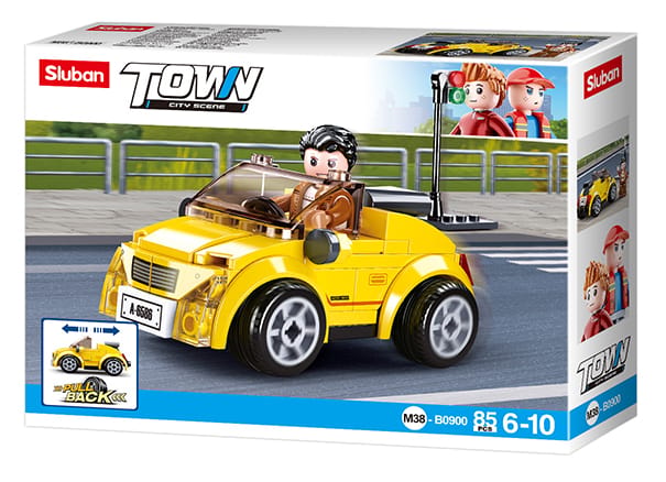 Sluban Pull-Back Yellow Cabrio