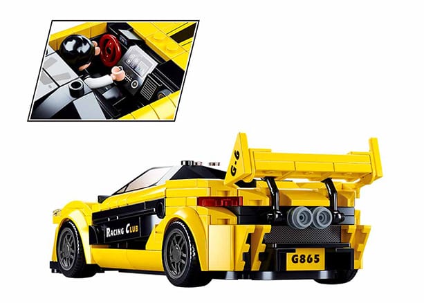 Sluban Model Bricks Racing Car - Yellow