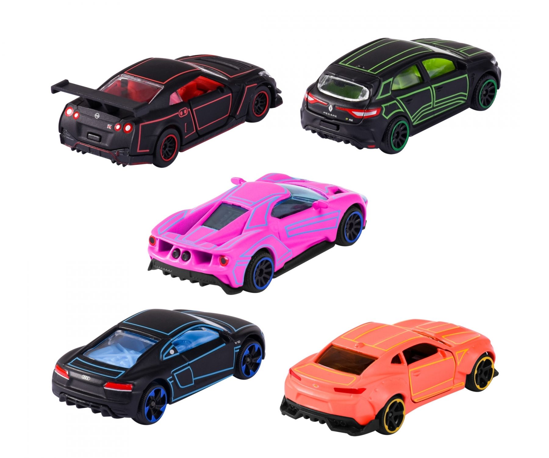 Majorette Die Cast Light Racer 5 Car Gift Pack