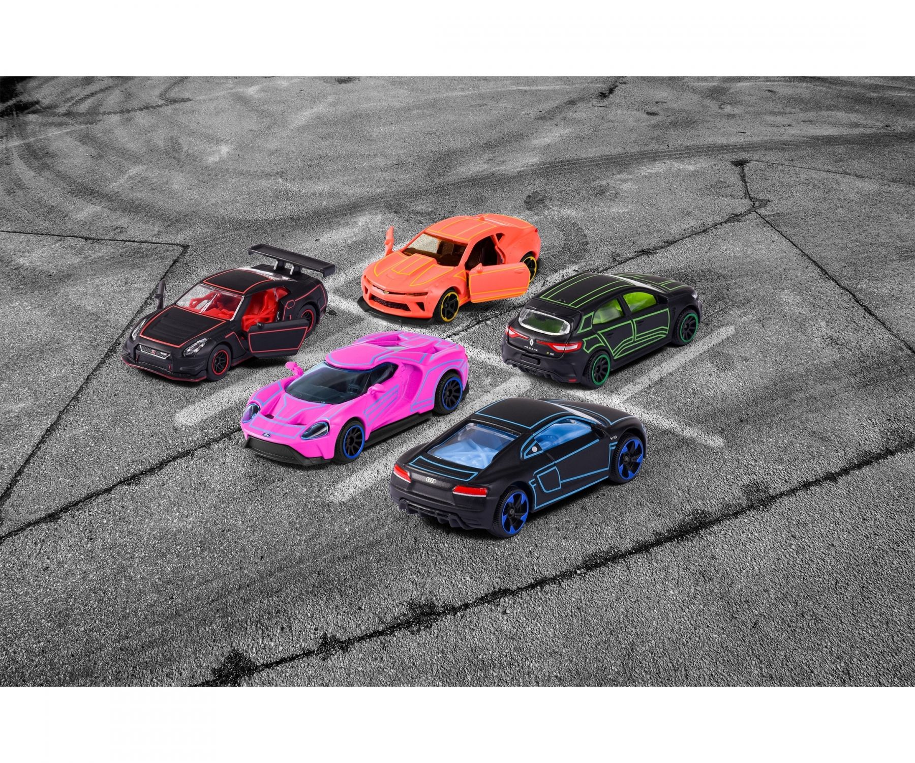 Majorette Die Cast Light Racer 5 Car Gift Pack