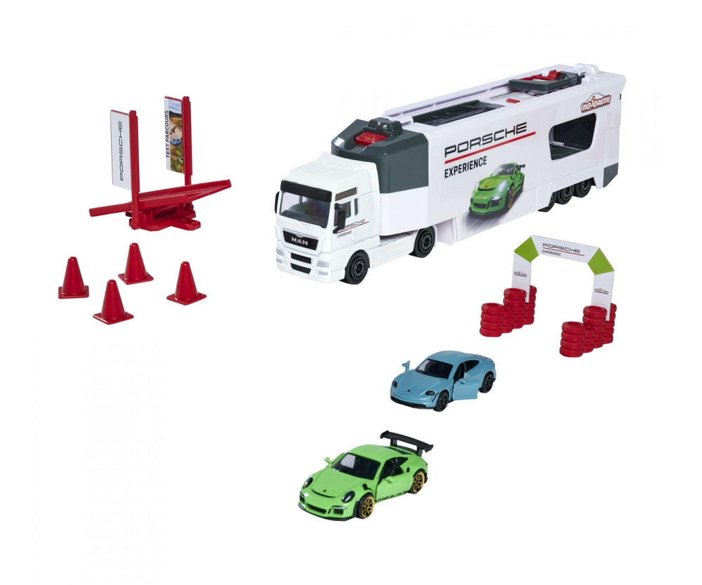 Majorette MAN TGX Truck Porsche Experience+ 2 cars