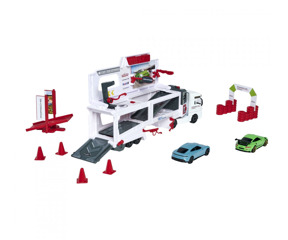 Majorette MAN TGX Truck Porsche Experience+ 2 cars