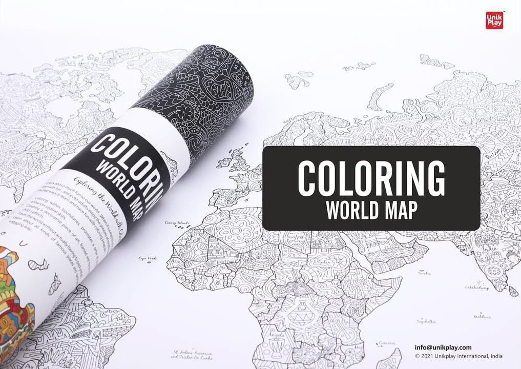 Unik Play Colouring World Map