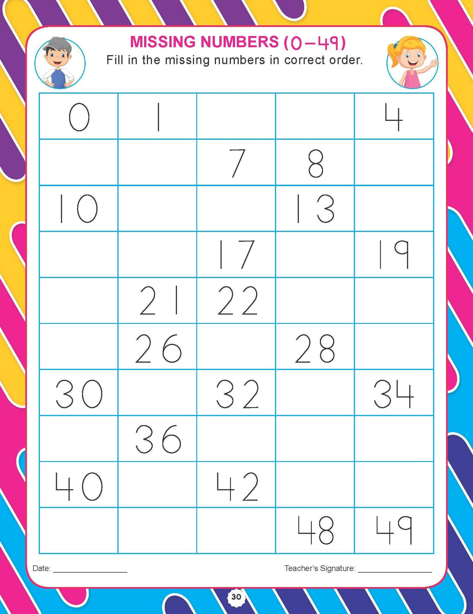 Dreamland Publications - Kindergarten Maths Assignment