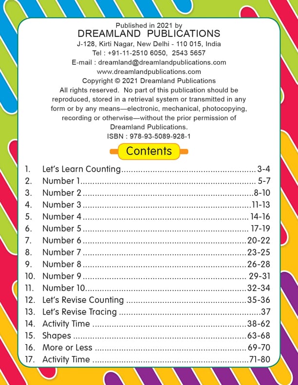 Dreamland Publications - Pre-Nursery Maths