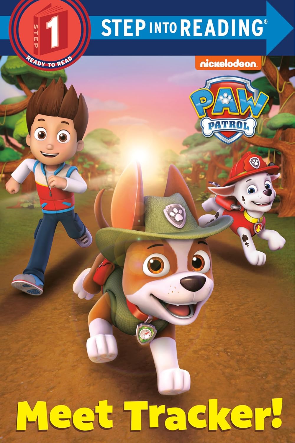 Paw Patrol Tracker Jungle Cruiser with Tracker Figure And Paw Patrol - Meet Tracker (Step Into Reading Level 1)