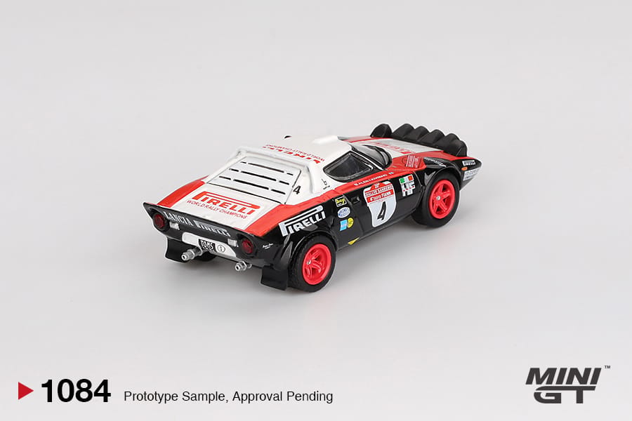 Mini GT 1084 Lancia Stratos HF #4 1978 Rally Sanremo Winner