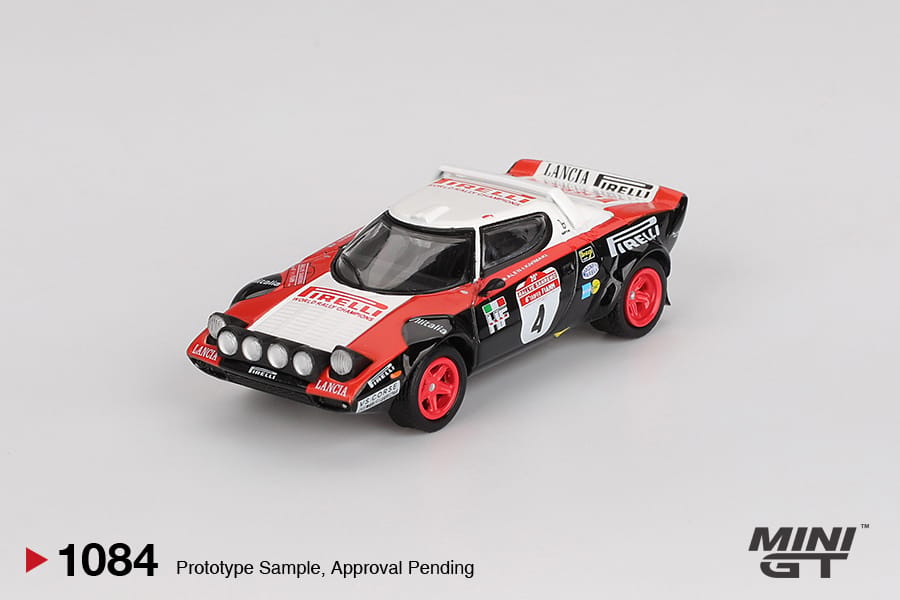Mini GT 1084 Lancia Stratos HF #4 1978 Rally Sanremo Winner