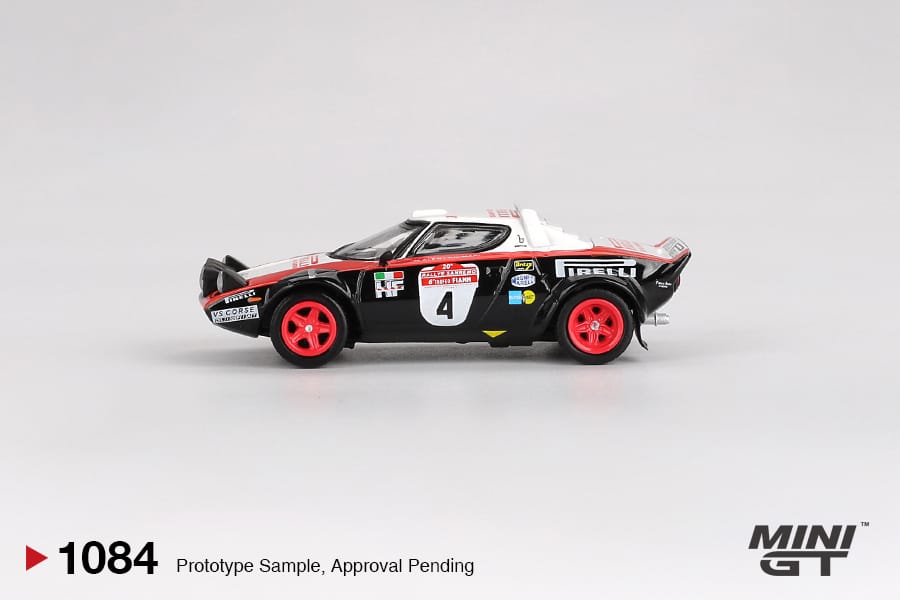Mini GT 1084 Lancia Stratos HF #4 1978 Rally Sanremo Winner