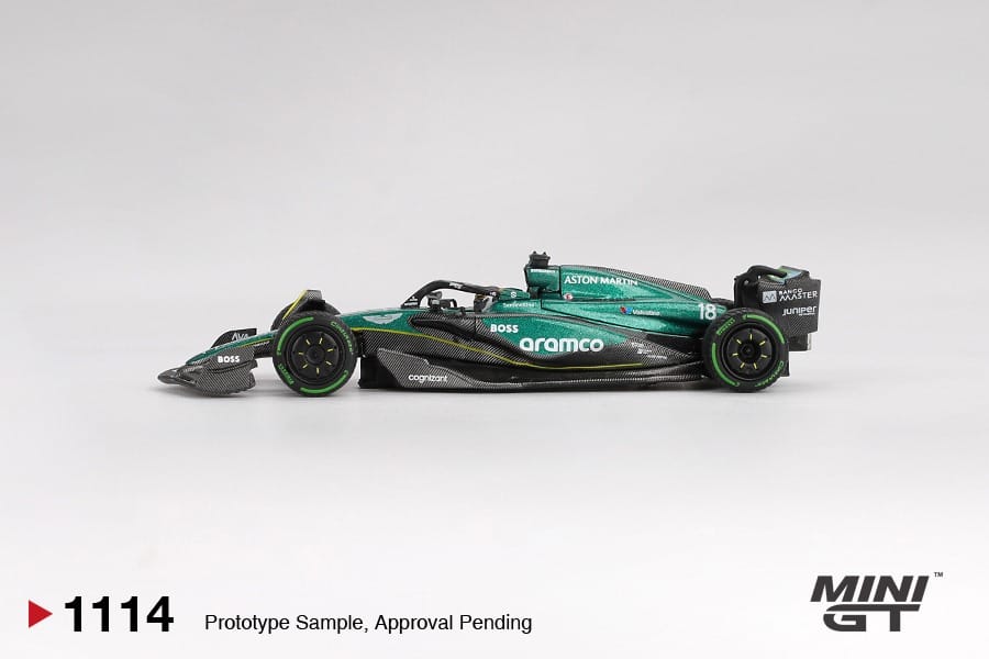 Mini GT 1114 Aston Martin AMR24 #18 Lance Stroll 2024 F1 Canadian GP
