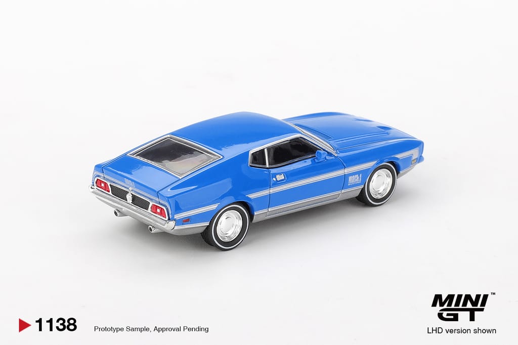 Mini GT 1138 Ford Mustang Mach 1 Grabber Blue