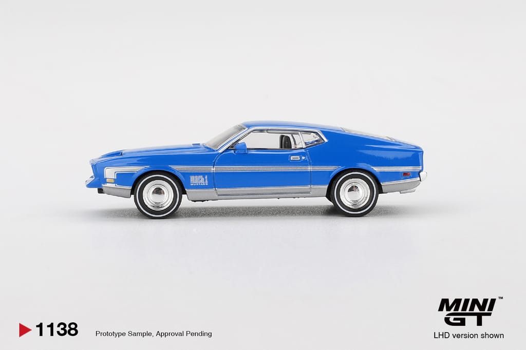 Mini GT 1138 Ford Mustang Mach 1 Grabber Blue