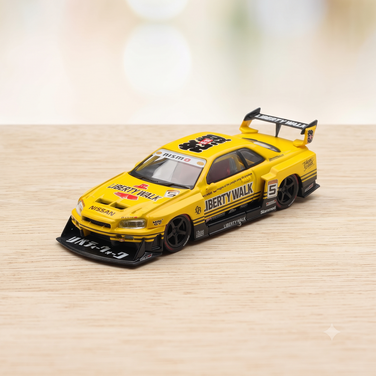 Mini GT 1182 Nissan LB-ER34 Super Silhouette SKYLINE Sport Yellow