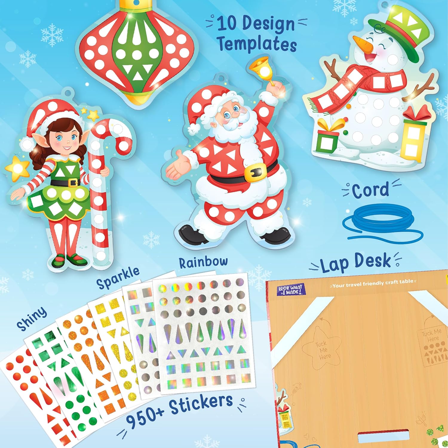 Imagimake Mirror Mosaic Christmas Ornaments