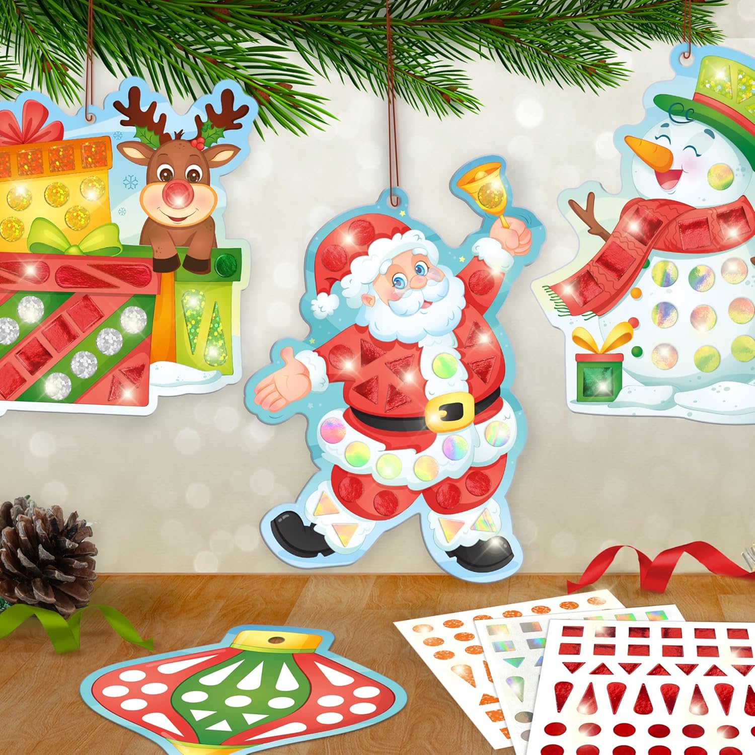 Imagimake Mirror Mosaic Christmas Ornaments