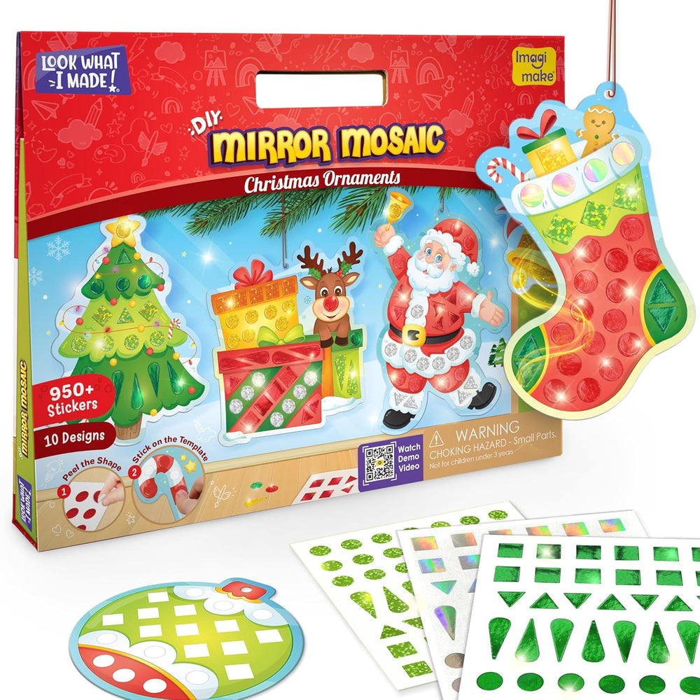 Imagimake Mirror Mosaic Christmas Ornaments