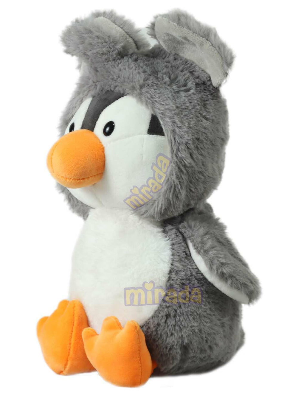 Mirada Super Soft Hoodie Penguin Soft Grey 25CM