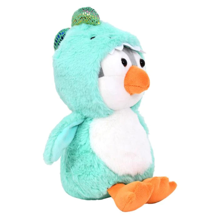 Mirada Turquoise Dinosaur Cute Plush Hoodie Penguin