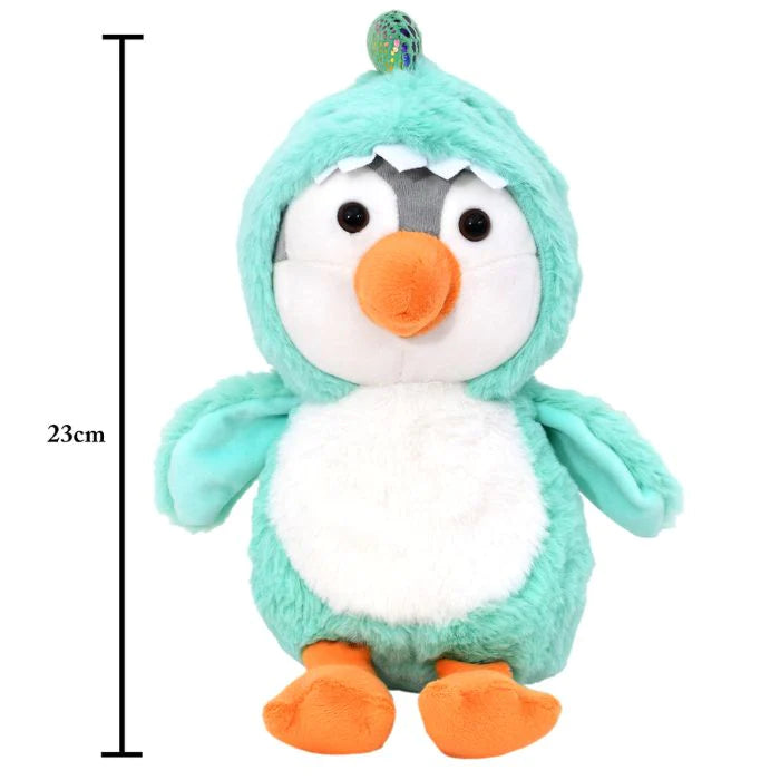 Mirada Turquoise Dinosaur Cute Plush Hoodie Penguin
