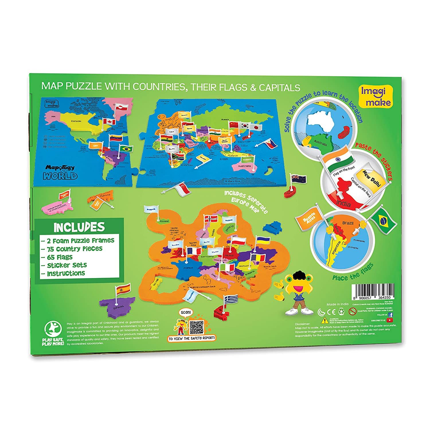 Mapology World With Capitals And Flags