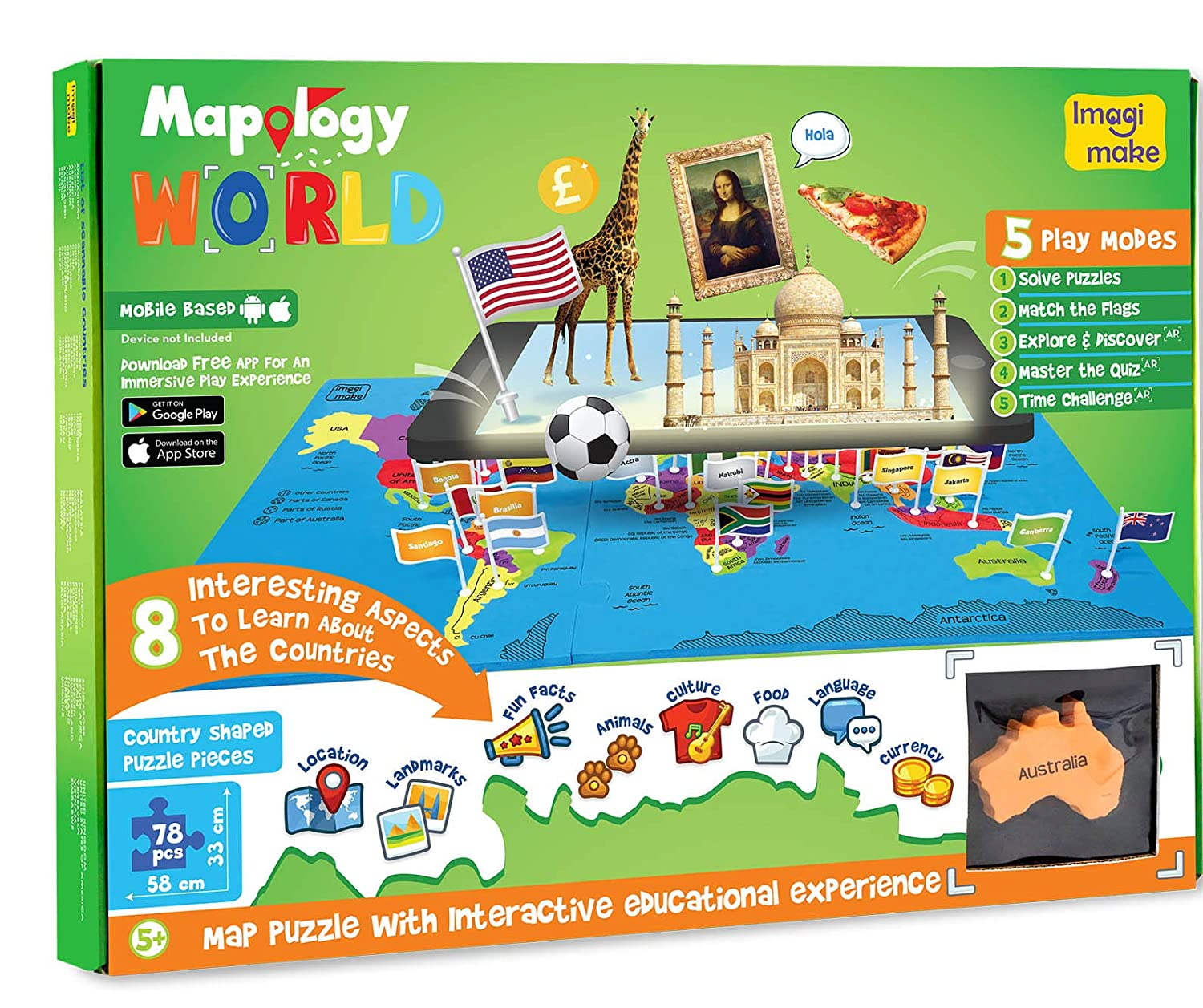 Imagimake Mapology World Augmented Reality AR