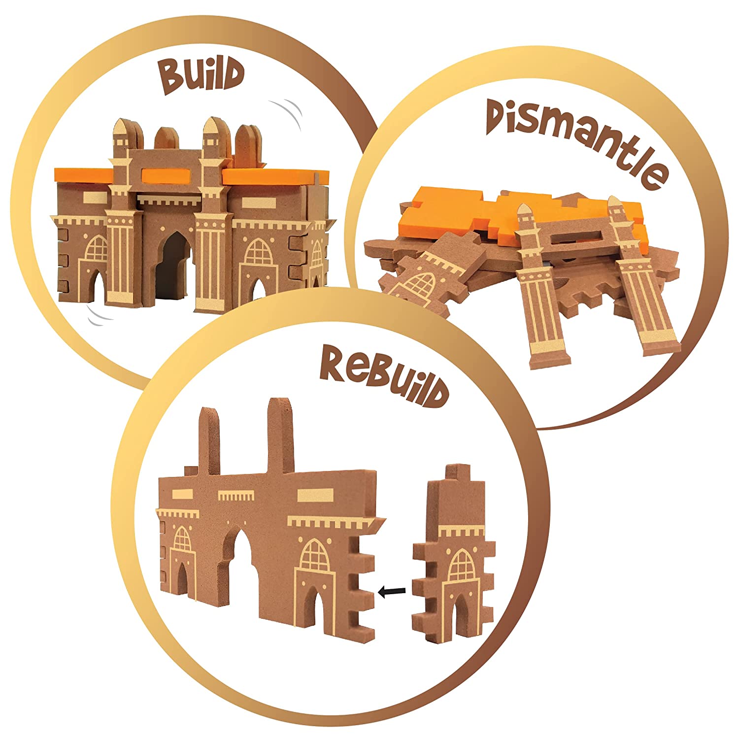 Imagimake Mapology Monuments of India - Sun Temple & Gateway of India