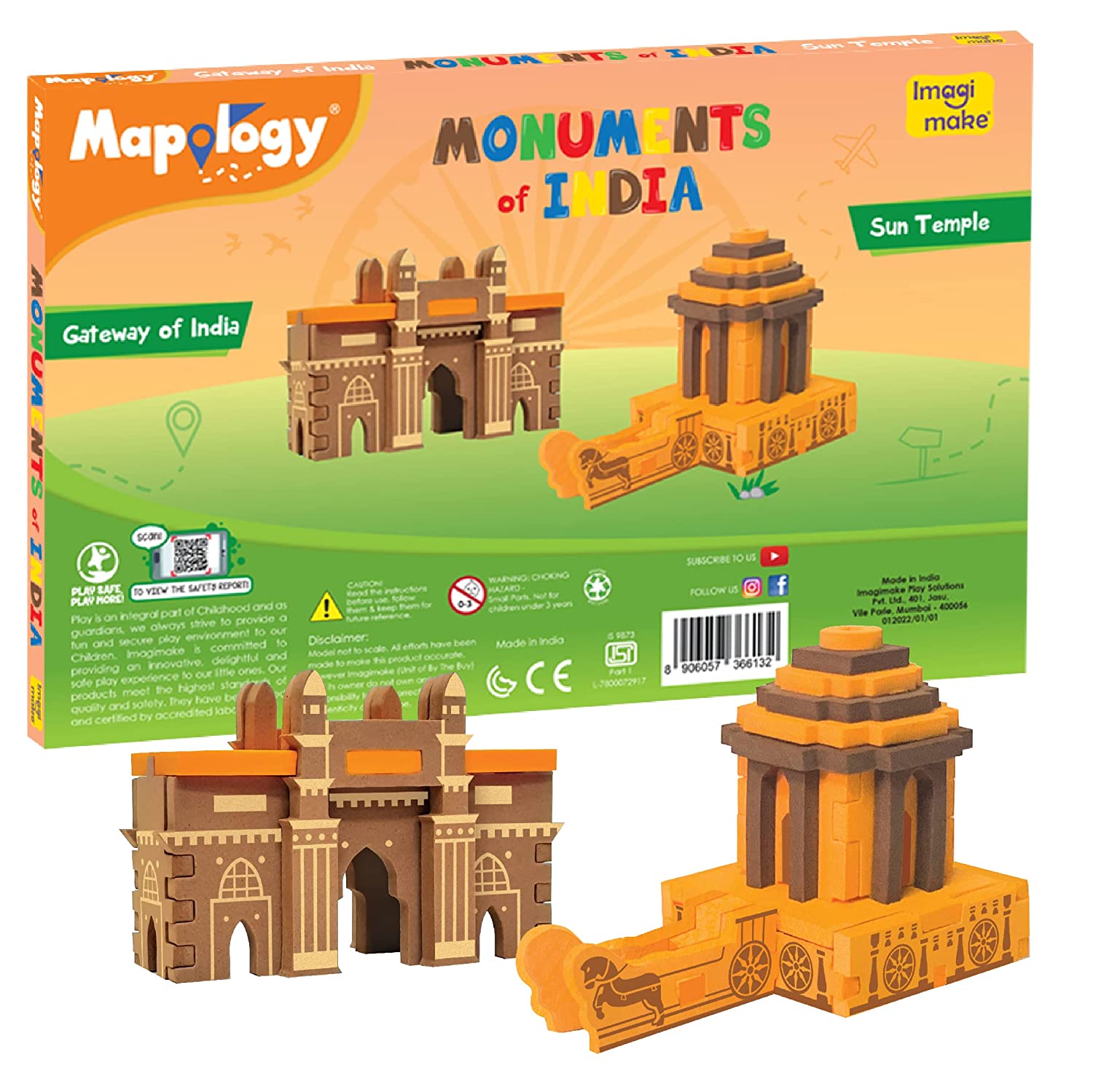 Imagimake Mapology Monuments of India - Sun Temple & Gateway of India
