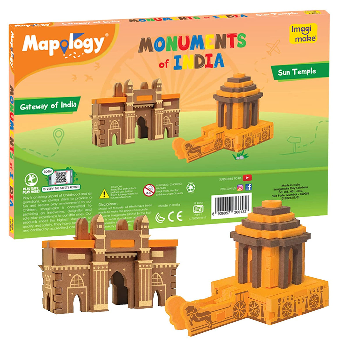 Imagimake Mapology Monuments of India - Sun Temple & Gateway of India