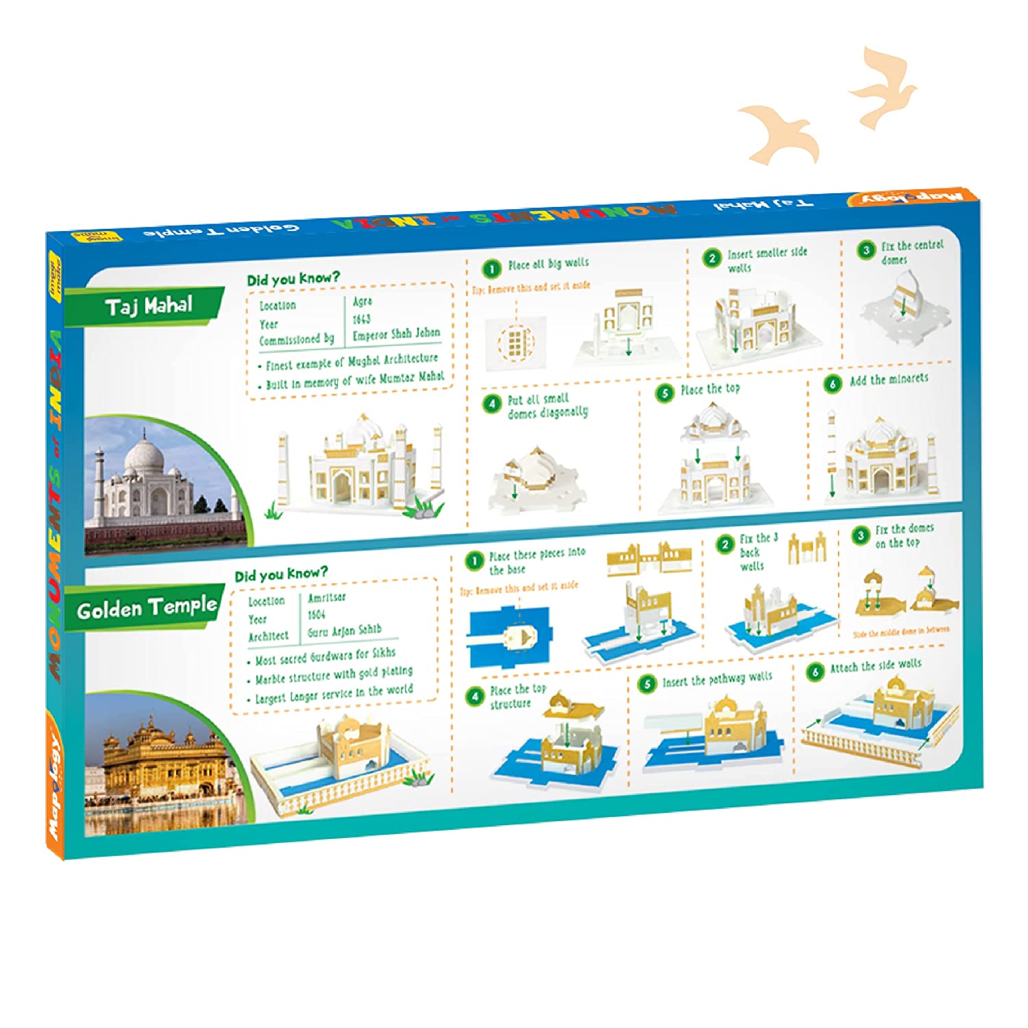 Imagimake Mapology Monuments of India - Taj Mahal & Golden Temple