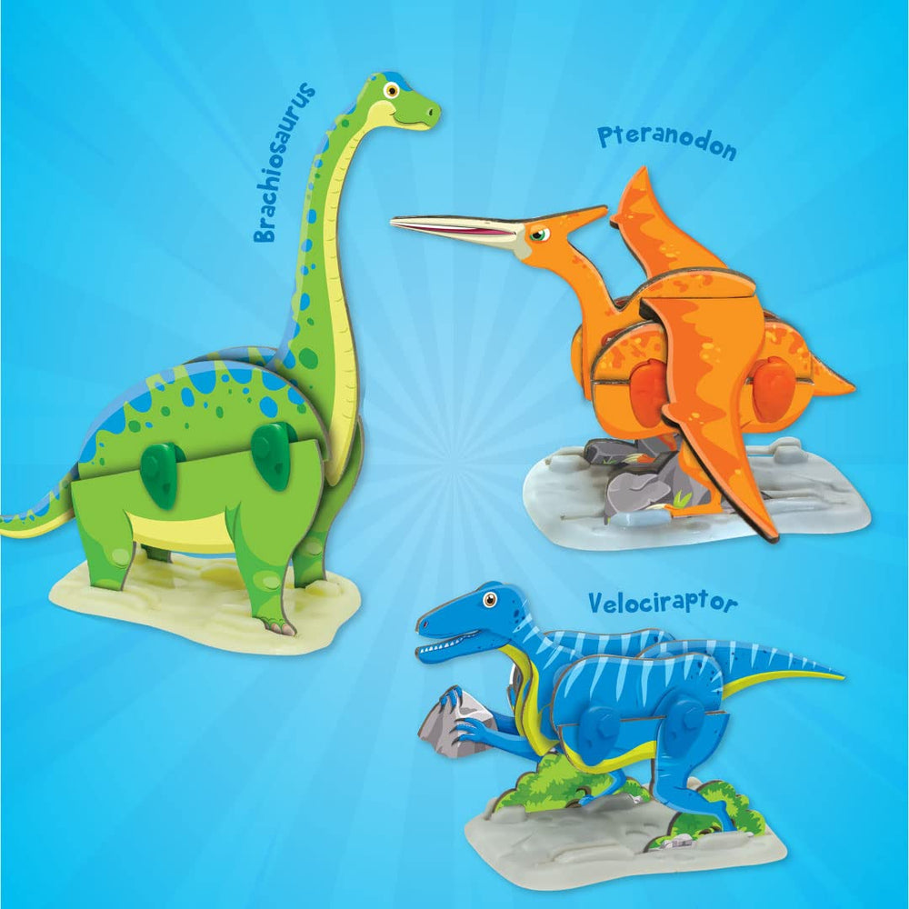 Imagimake Mapology Dino Quest - Brachiosaurus, Pteranodon, Velociraptor