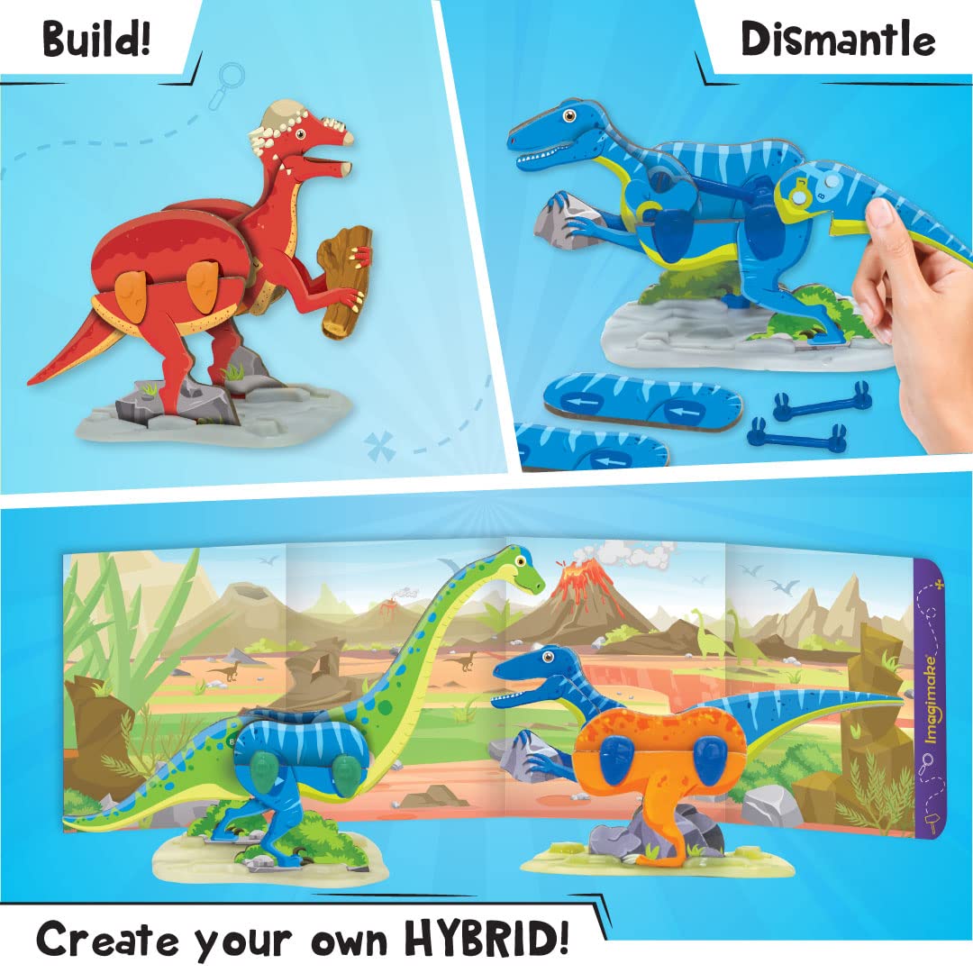 Imagimake Mapology Dino Quest - Brachiosaurus, Pteranodon, Velociraptor