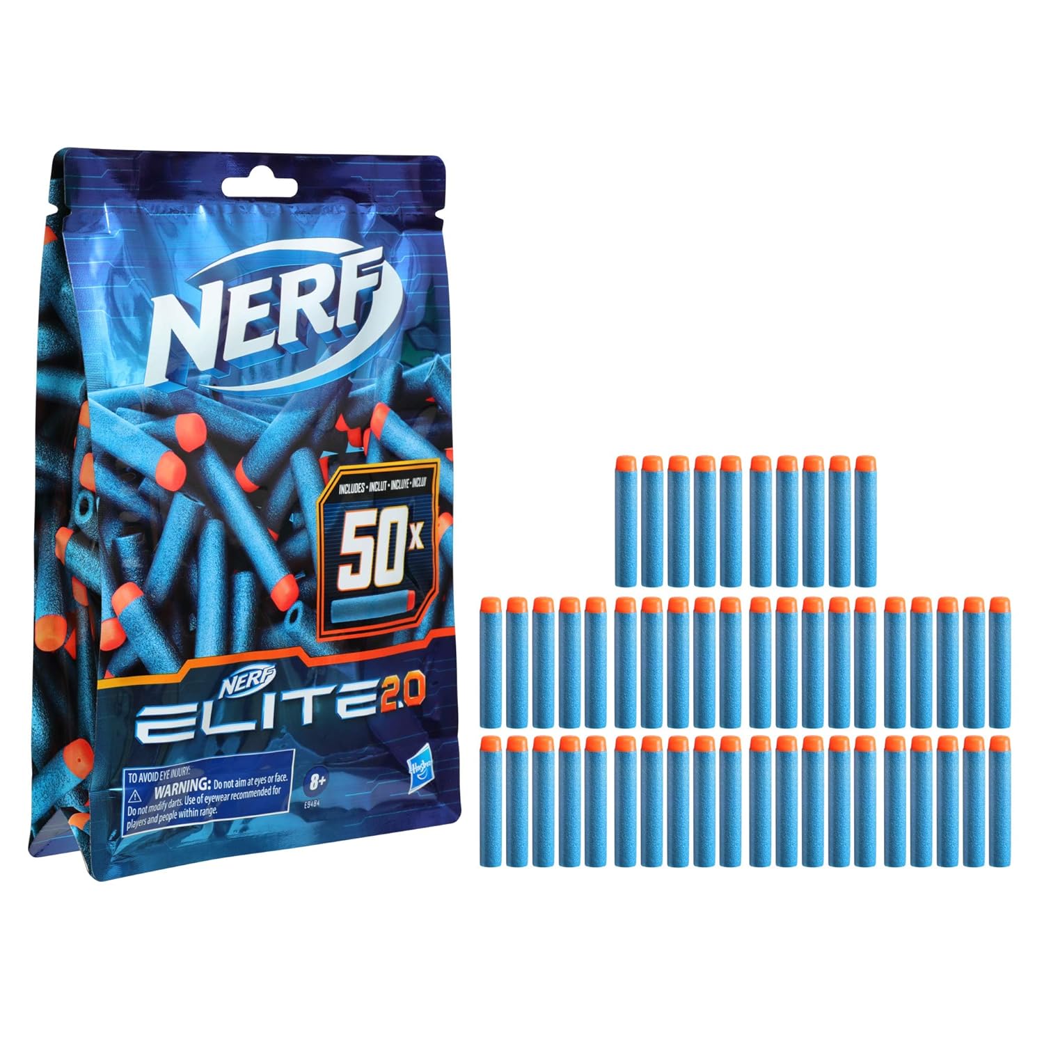 Hasbro Nerf Fortnite Blue Shock - Fast Motorized Blasting With Elite 2.0 50-Dart Refill Pack