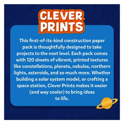 Skillmatics Clever Prints: Outer Space | Construction Paper