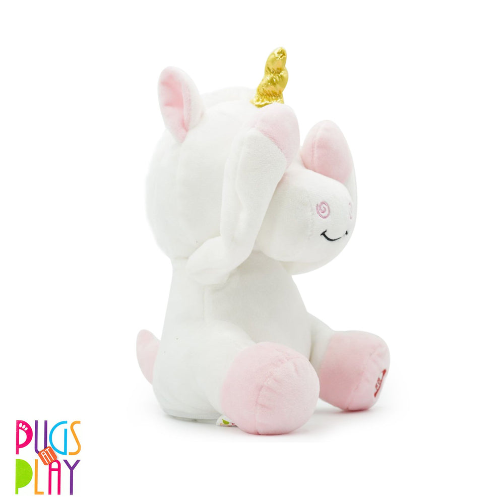 Fuzzbuzz Pugs At Play - Peek-A-Boo Agnes Unicorn