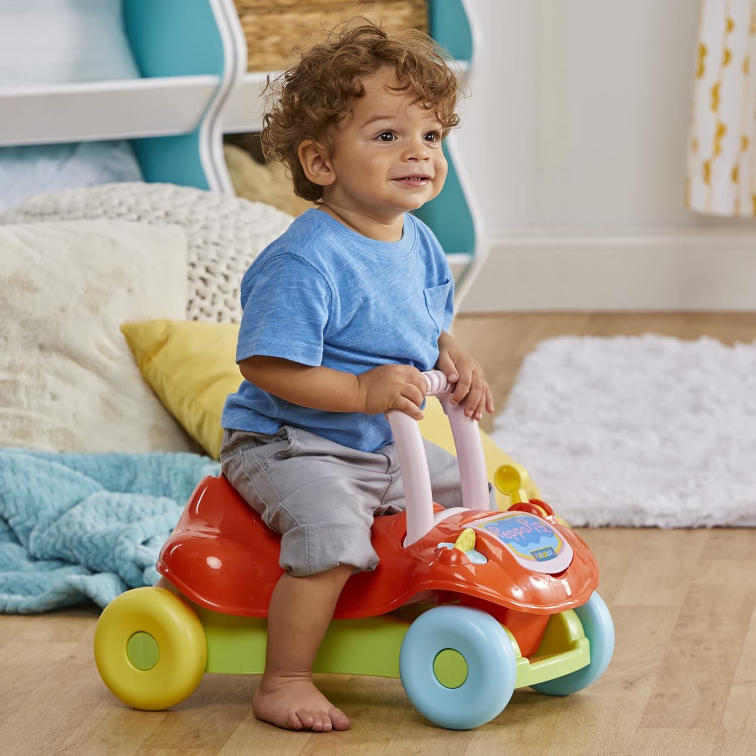 Playskool Step Start Walk 'N Ride Peppa Pig - Active 2-in-1 Ride-On and Walker Toy
