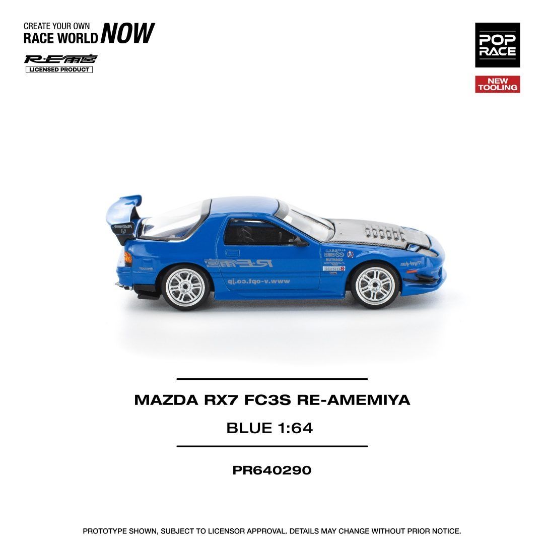 POP RACE Mazda RX7 FC3S Reamemiya Blue - PR640290