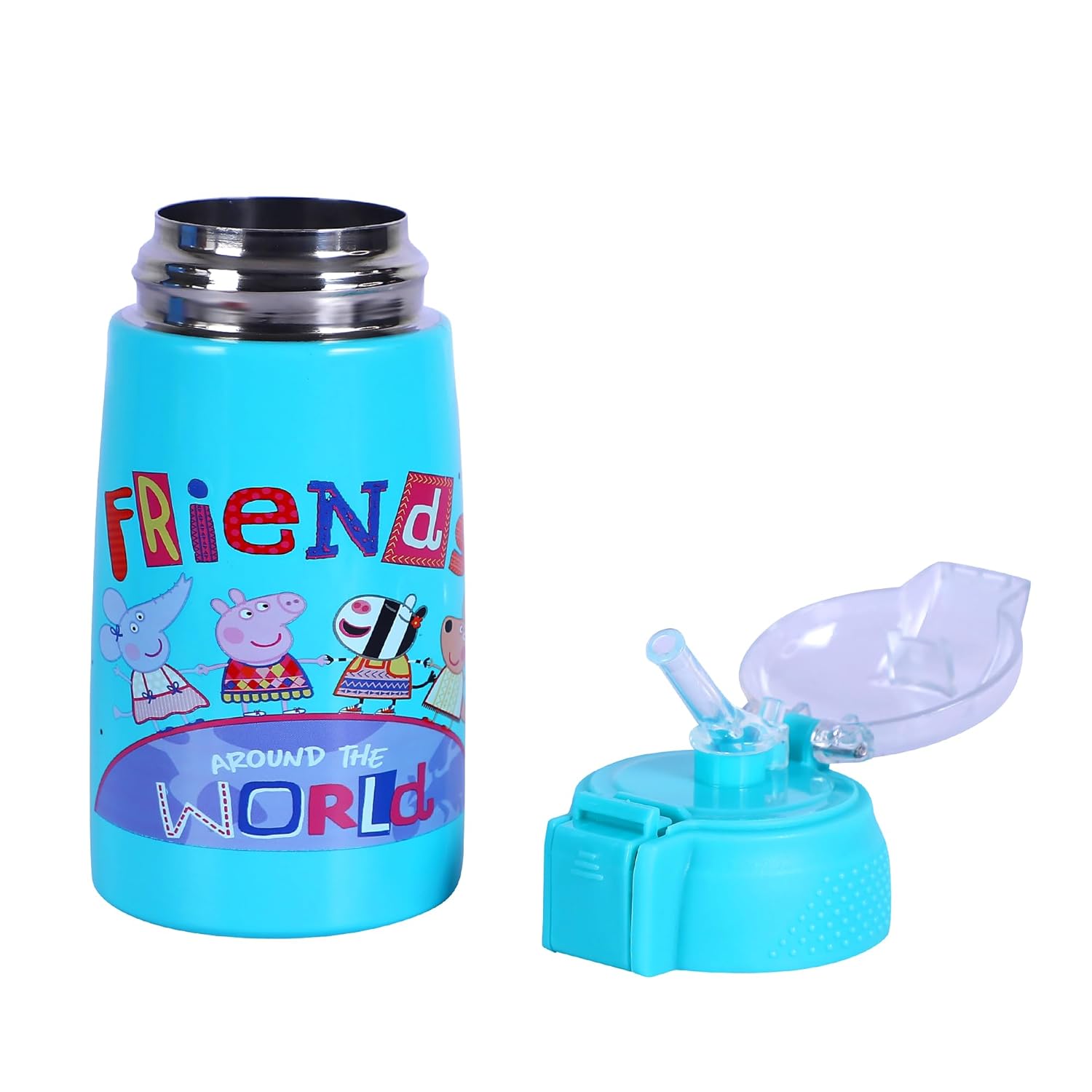YOUP Stainless Steel Peppa Pig Insulated Double Wall Sipper Bottle Zesty - 300 ml