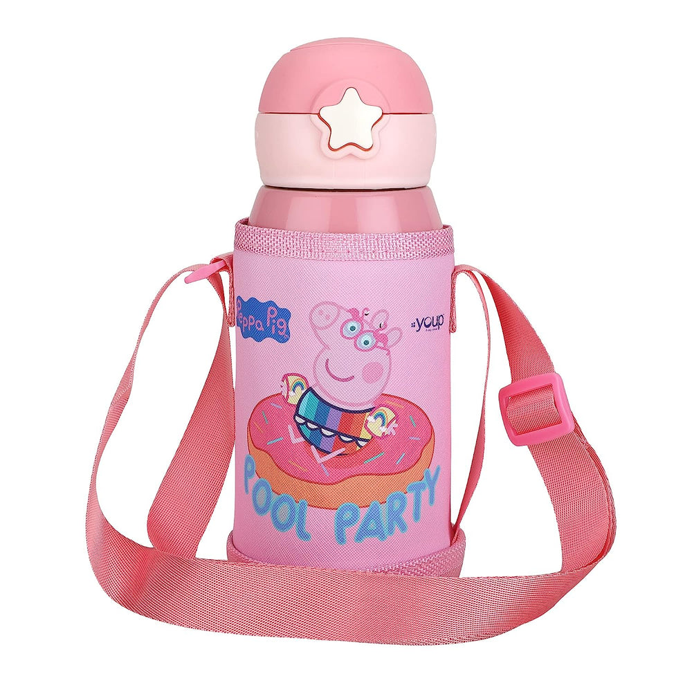 Youp Peppa Pig Kids Insulated Double Wall Sipper Bottle Zippy - 550 ml