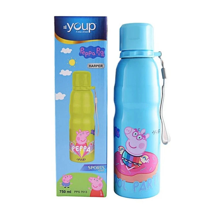Youp Stainless Steel Blue Color Peppa Pig kids Water Bottle HARPER - 750 ml