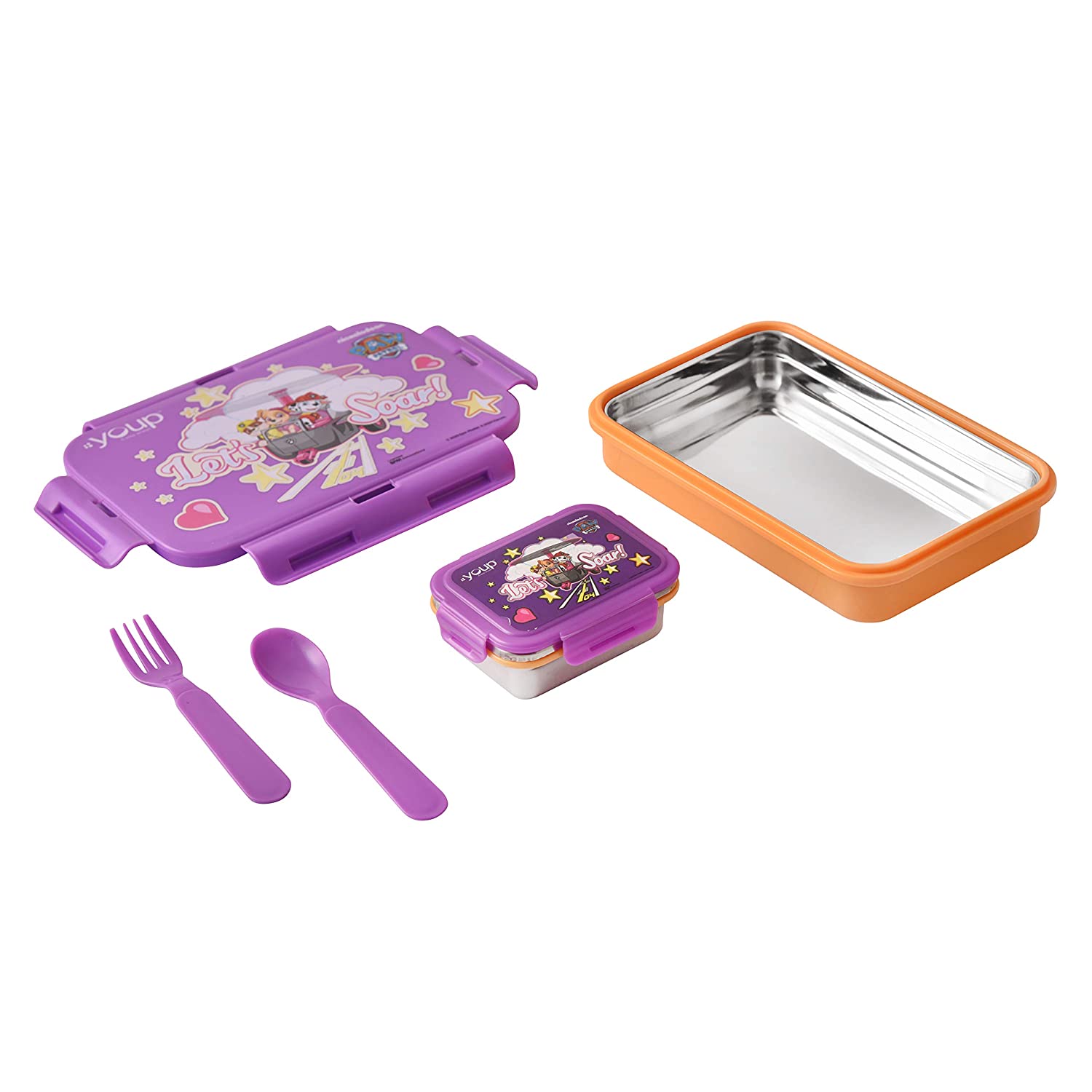 Youp Paw Patrol Ryder Lunch Box 450 ml (Purple Yellow)