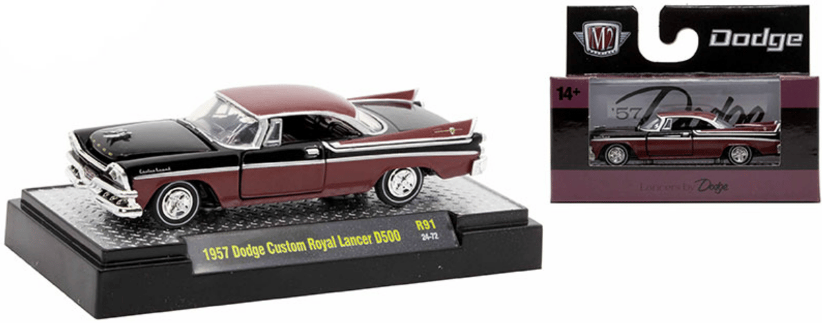 M2 Machines Diecast R91 - 1957 Dodge Custom Royal Lancer D500