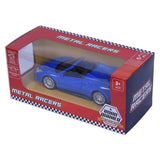 Road Burner Diecast Metal Racers Pull back car Blue